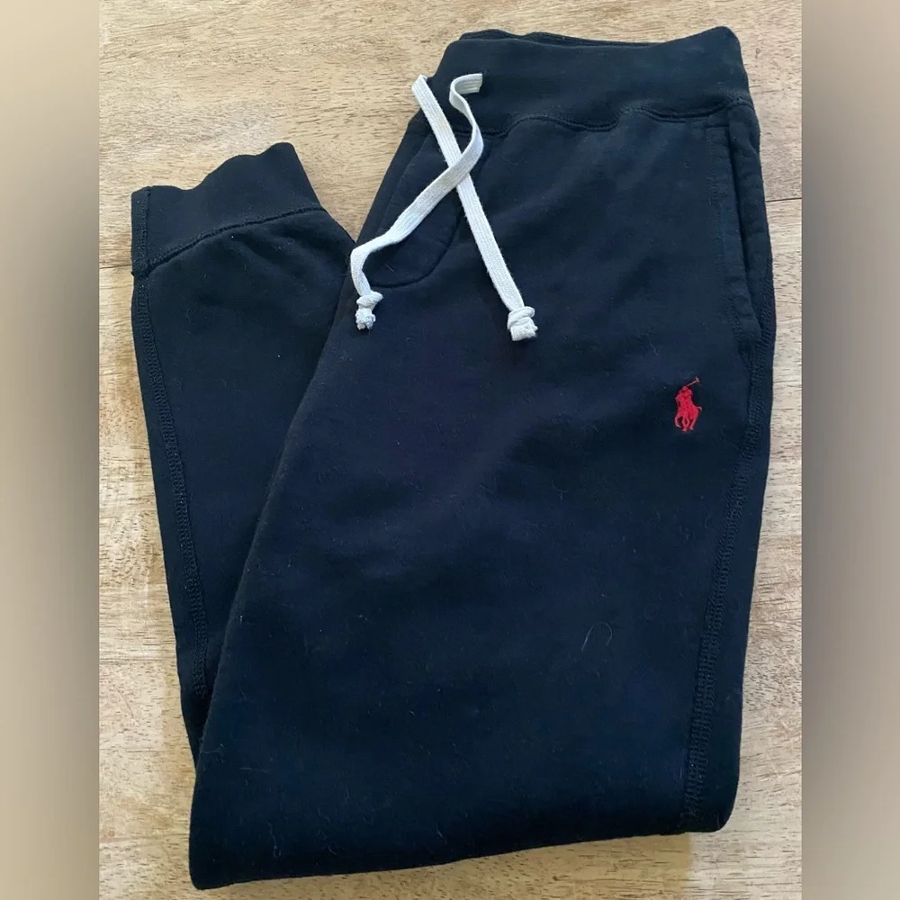 Polo Ralph Lauren Men’s Sz XS Polo‎ Black Fleece Sweatpants